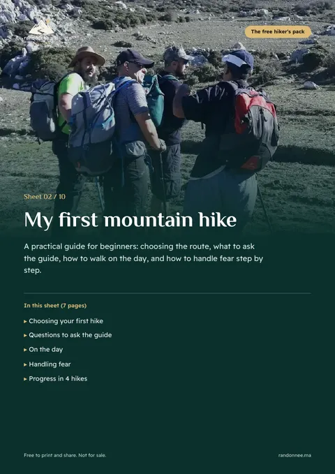 Cover of sheet 02: My first mountain hike