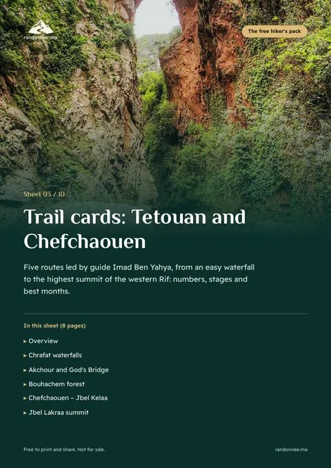 Cover of sheet 03: Trail cards: Tetouan and Chefchaouen