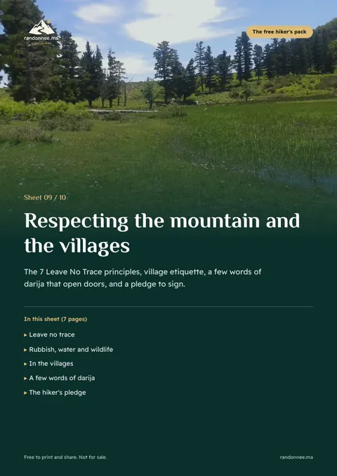 Cover of sheet 09: Respecting the mountain and the villages