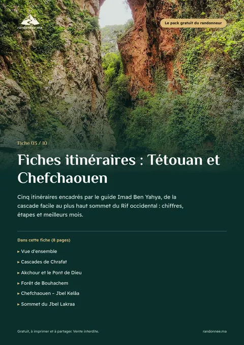 Couverture de la fiche 03 : Fiches itinéraires : Tétouan et Chefchaouen