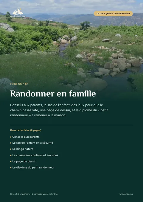 Couverture de la fiche 06 : Randonner en famille